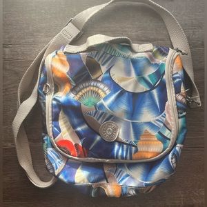 Kipling  Vintage Y2k Trippy Seashell Lunch Bag 🐚🩵